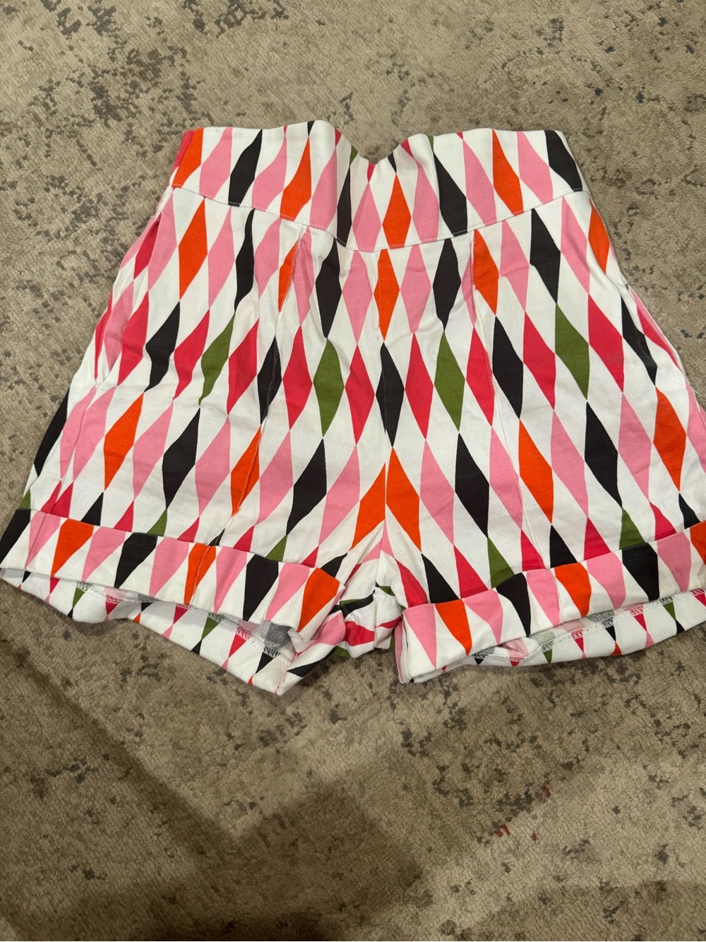 High-Waist vintage inspired harlequin shorts